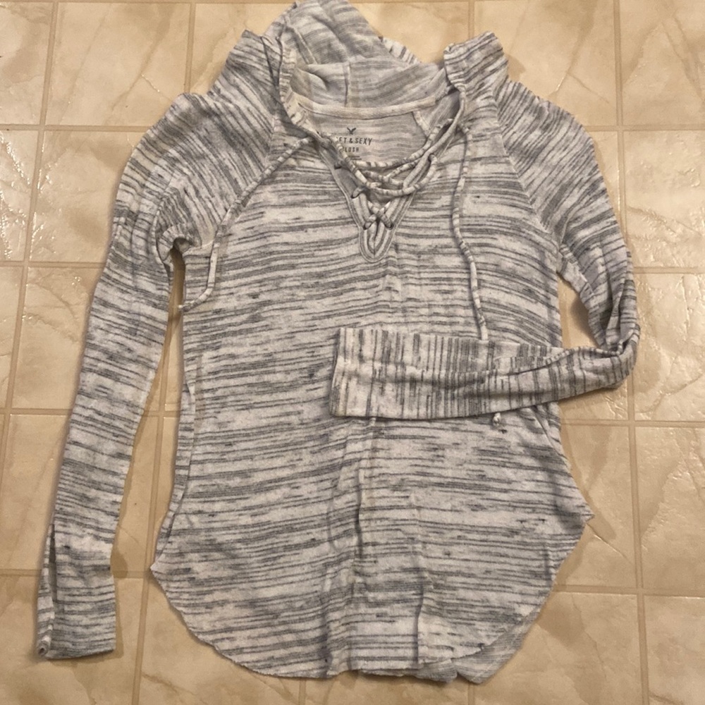 American Eagle Soft & Sexy Lace Up Top